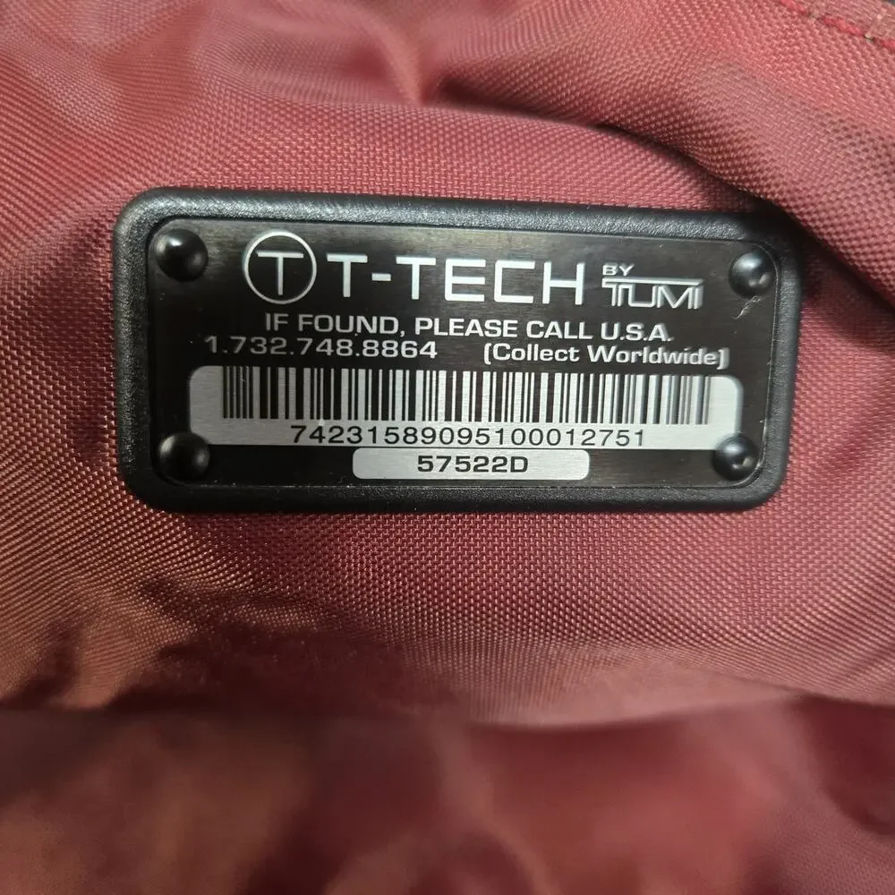 Tumi Tech Essential Gear Travel Briefcase Bag Black Adjustable Strap‎ Business